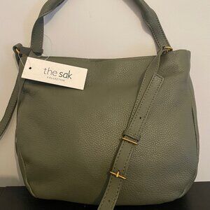 NEW - Perfect Fall Bag from The Sak - olive green leather handbag